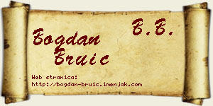 Bogdan Bruić vizit kartica